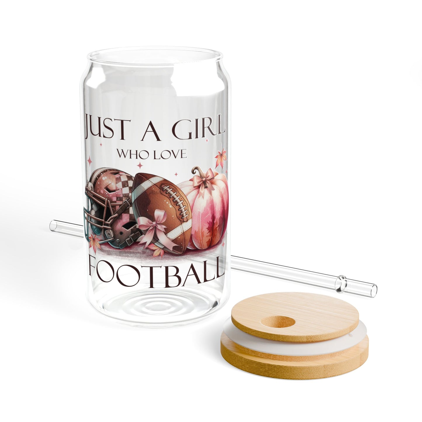 Just A Girl Who Loves Football Sipper Glass