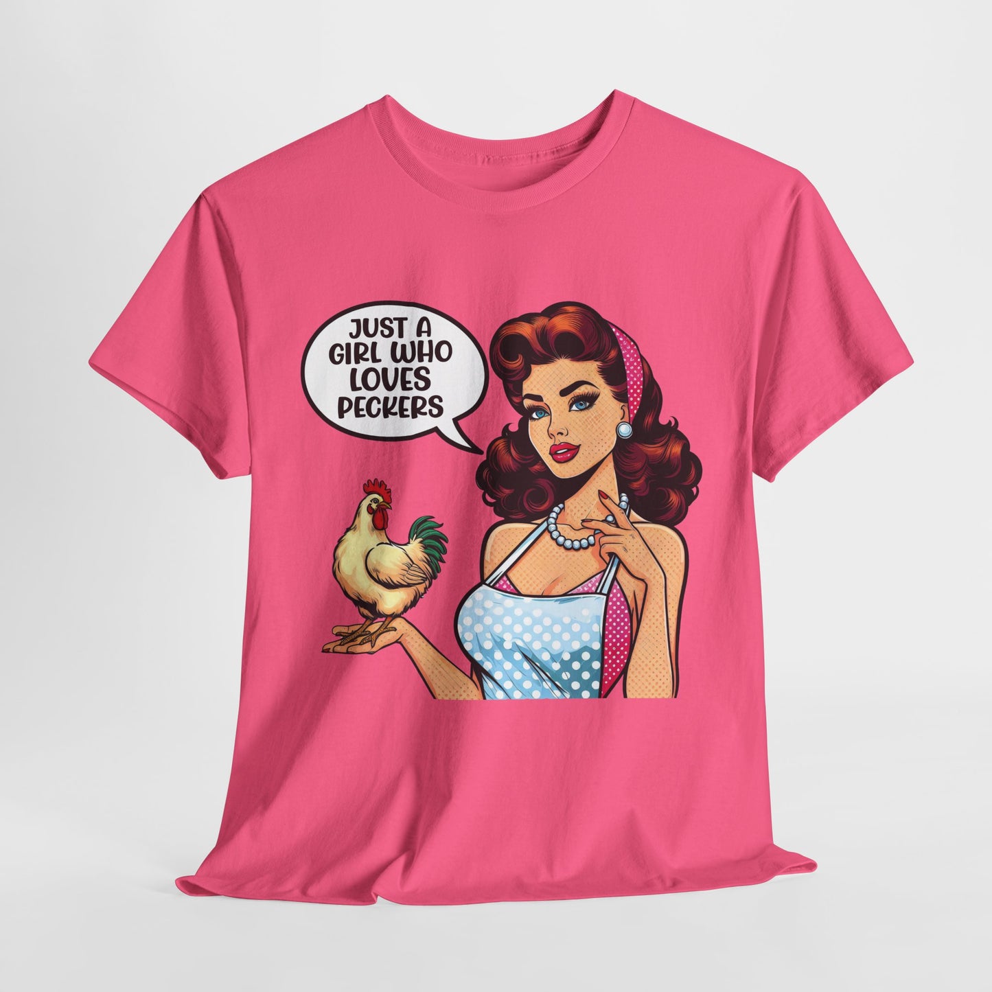 Just A Girl Funny Housewife Heavy Cotton Tee