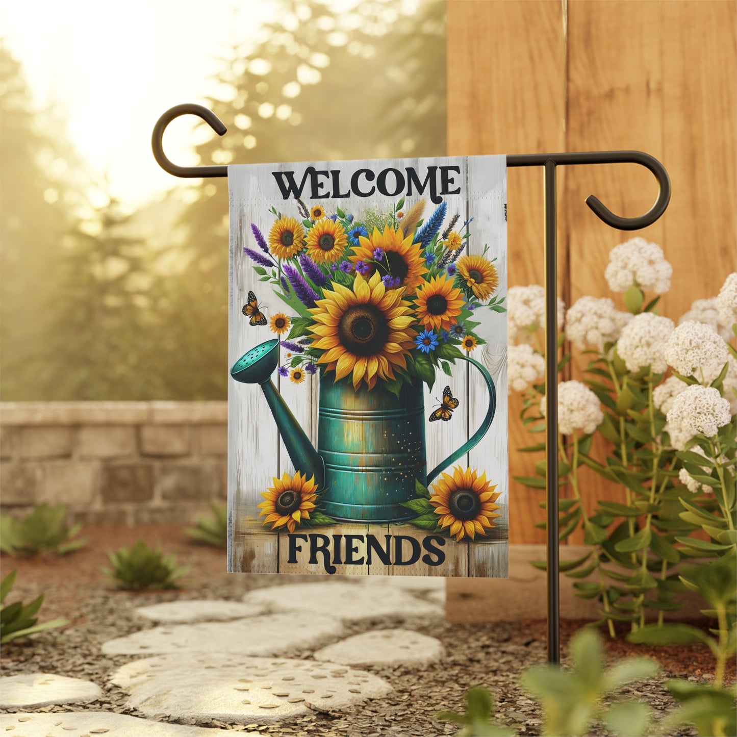 Sunflower Welcome Friends Garden & House Banner - Style 1