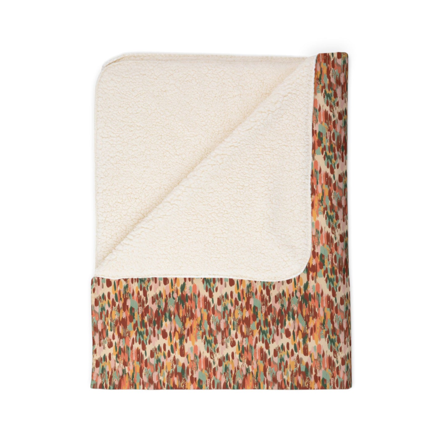 Autumn Abstract 2 Fleece Sherpa Blanket