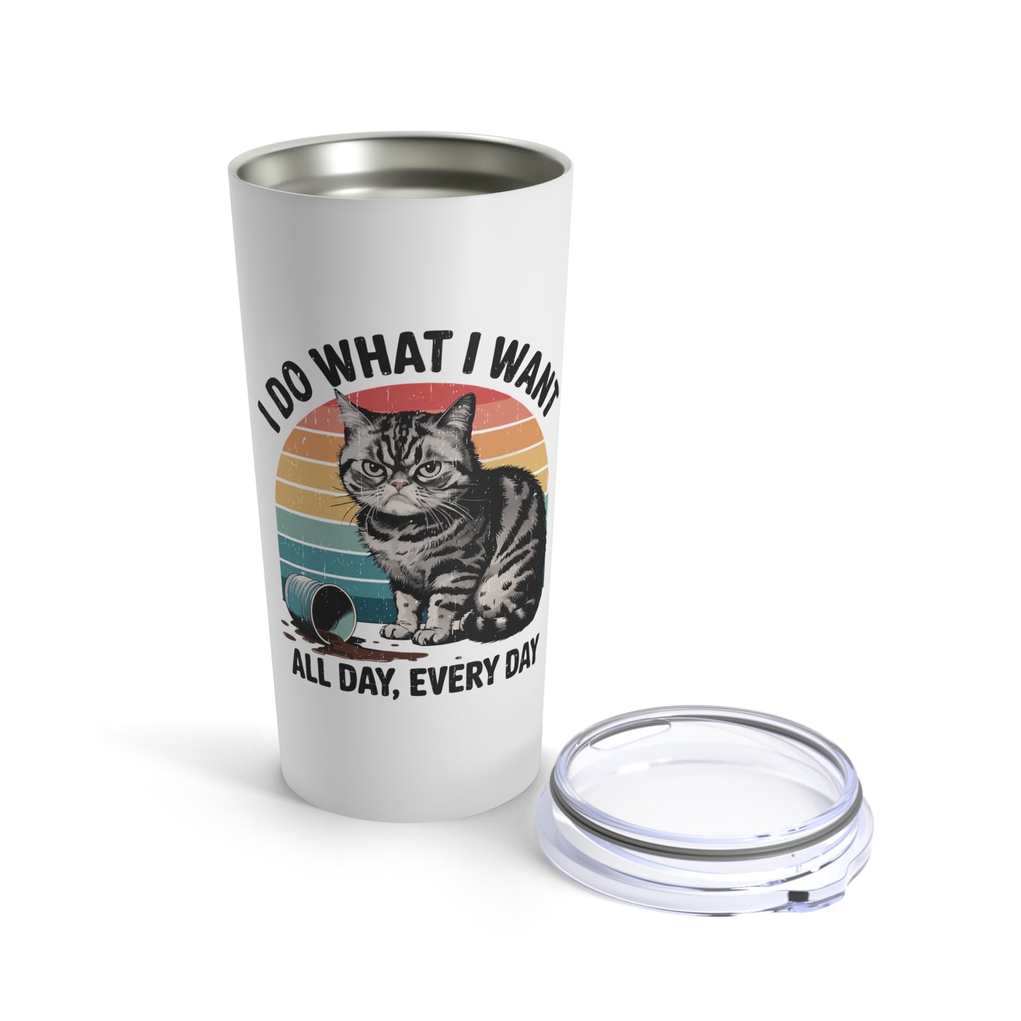 I Do What I Want Funny Cat Tumbler 20oz