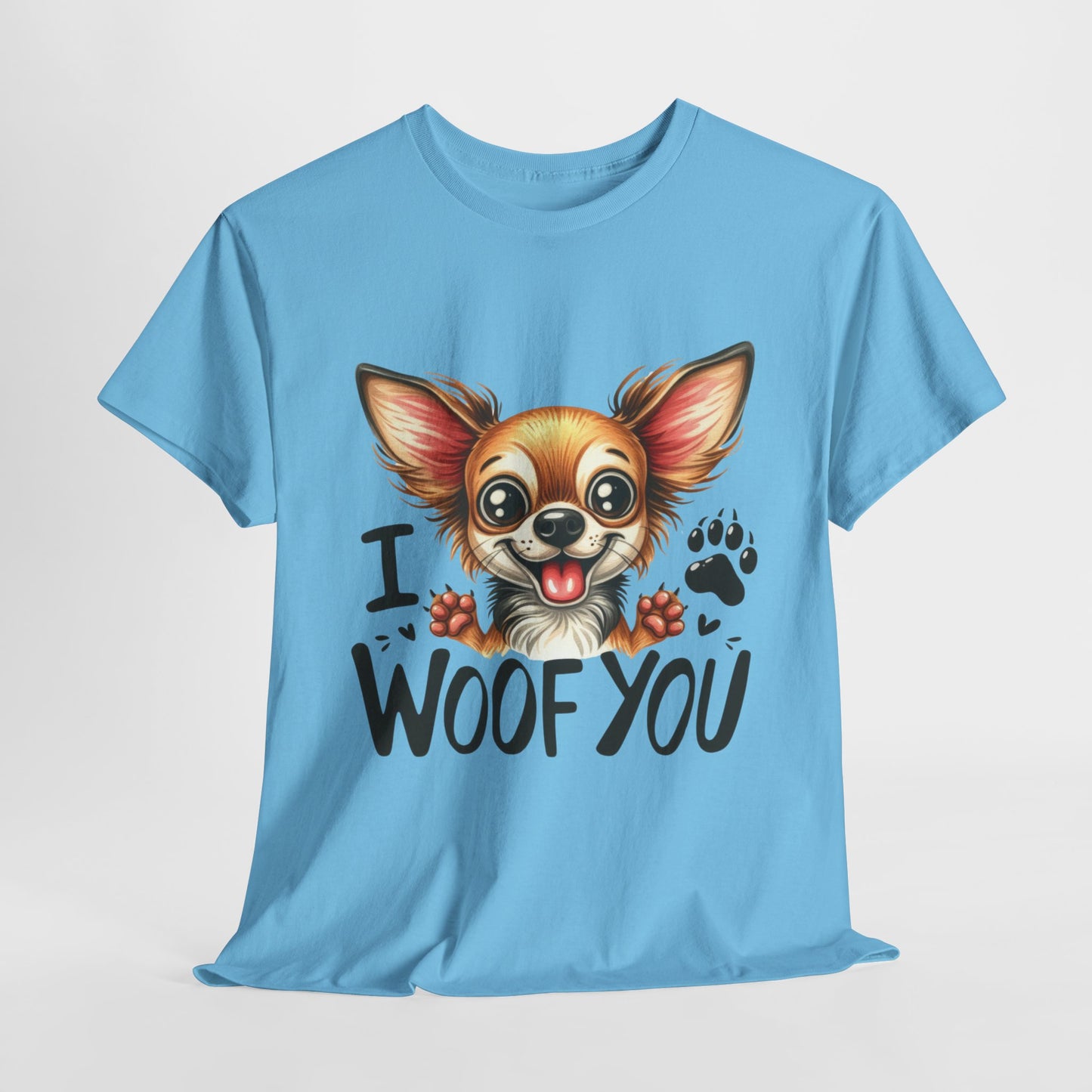 I Woof You Funny Dog Heavy Cotton Tee