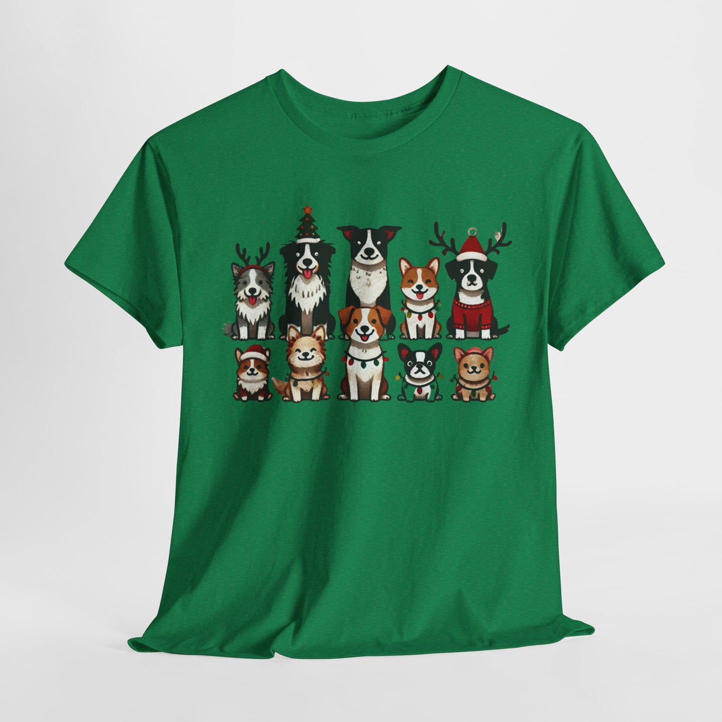 Christmas Dogs Heavy Cotton Tee