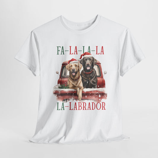 Christmas Labrador Retriever Heavy Cotton Tee