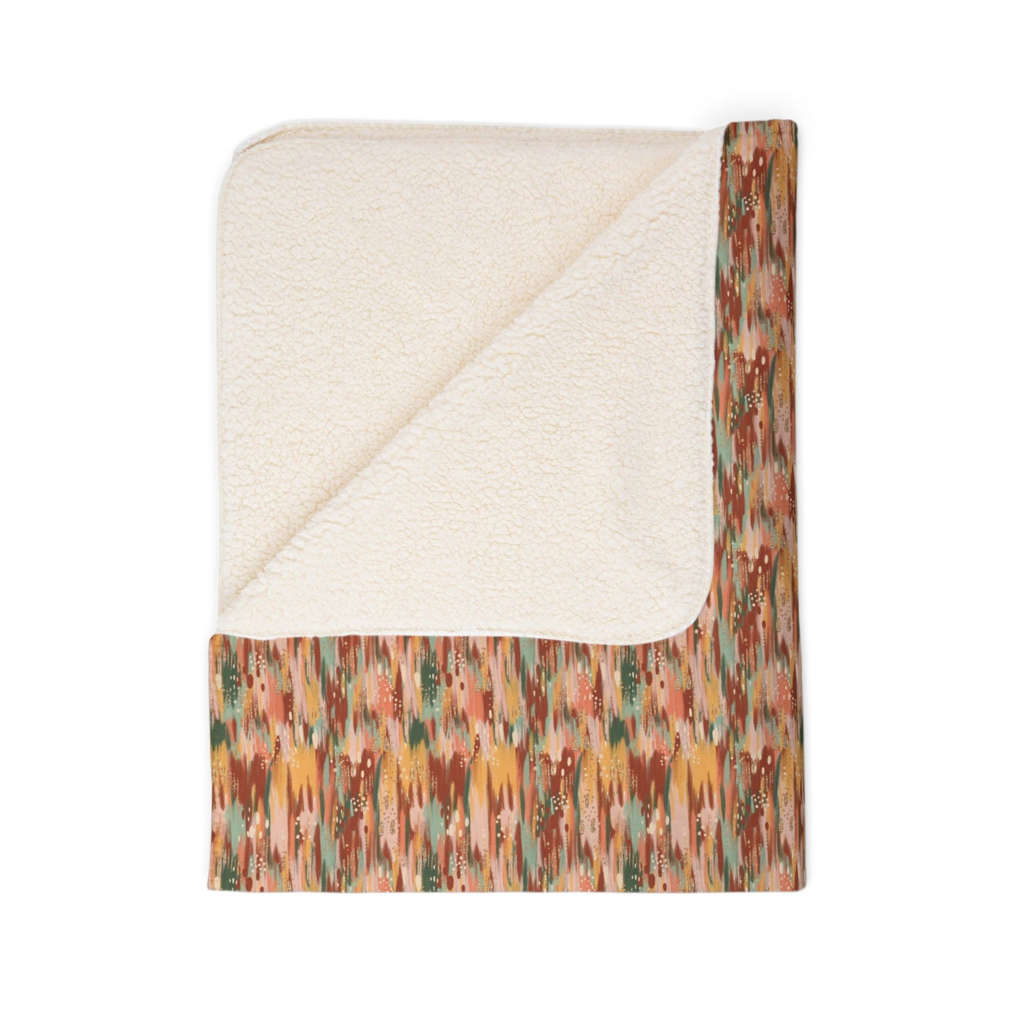 Autumn Abstract 3 Fleece Sherpa Blanket