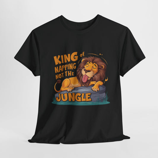 King Of Napping Funny Lion Heavy Cotton Tee