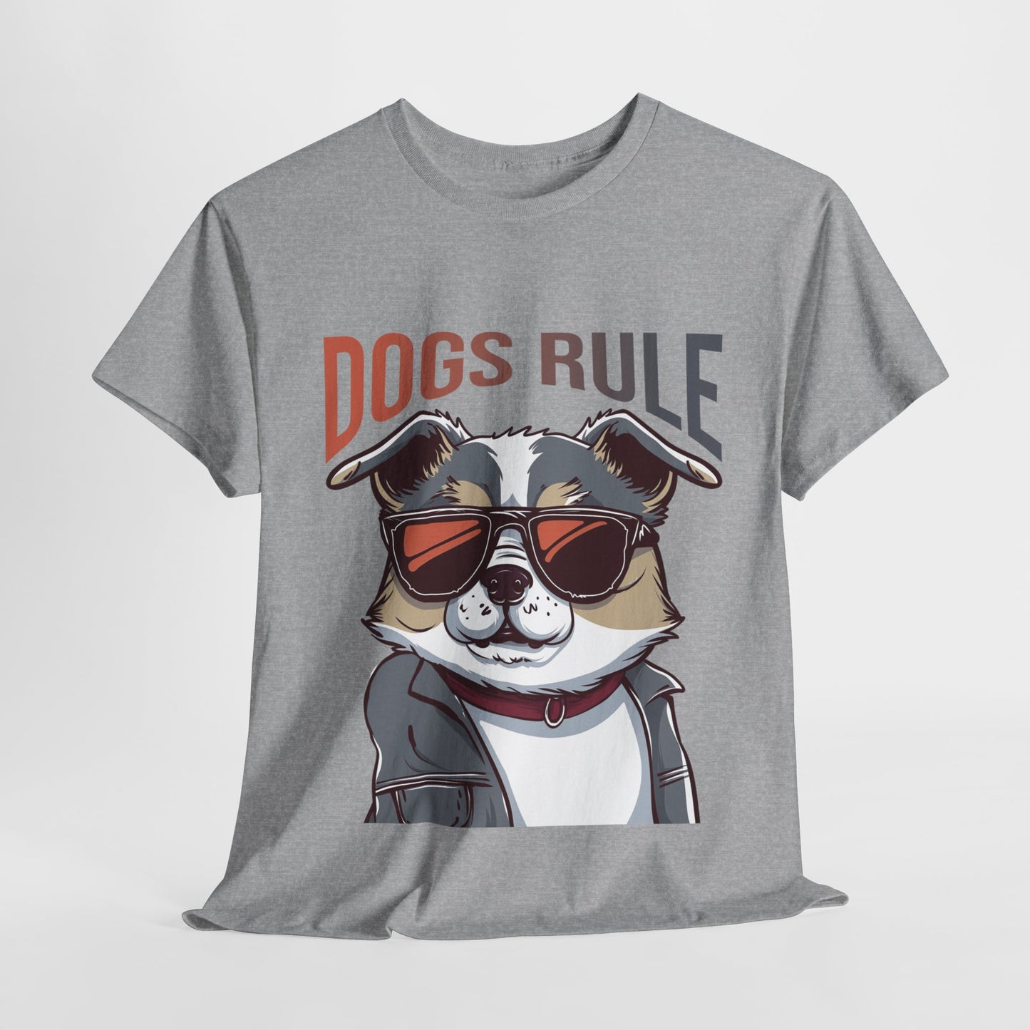 Dogs Rule Funny Dog Unisex Heavy Cotton Tee