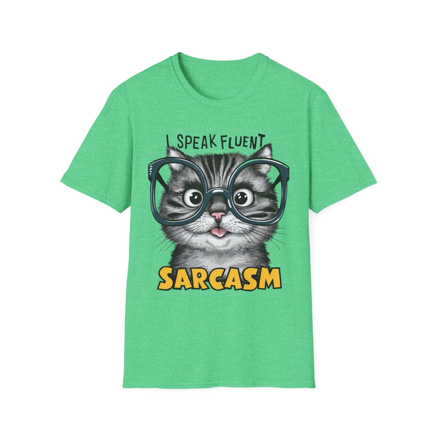 I Speak Fluent Sarcasm Funny Cat Softstyle T-Shirt