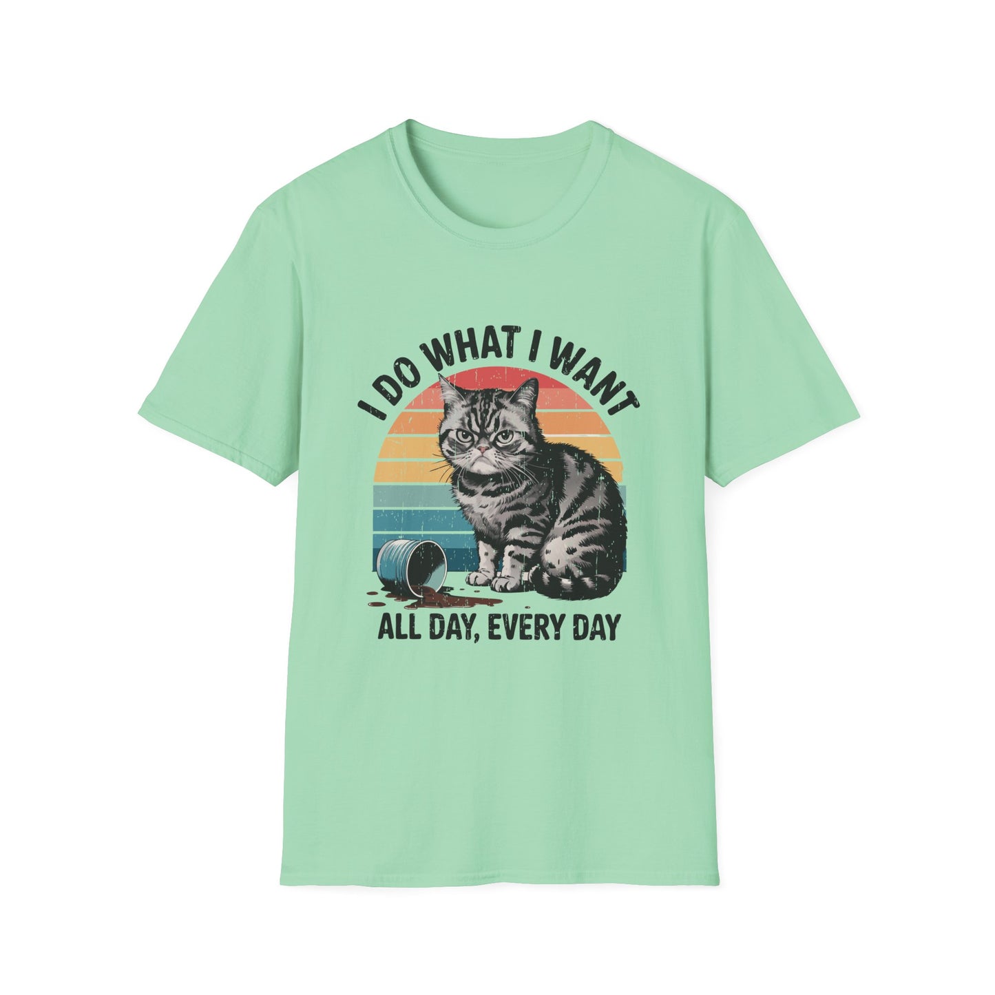 I Do What I Want Funny Cat Softstyle T-Shirt