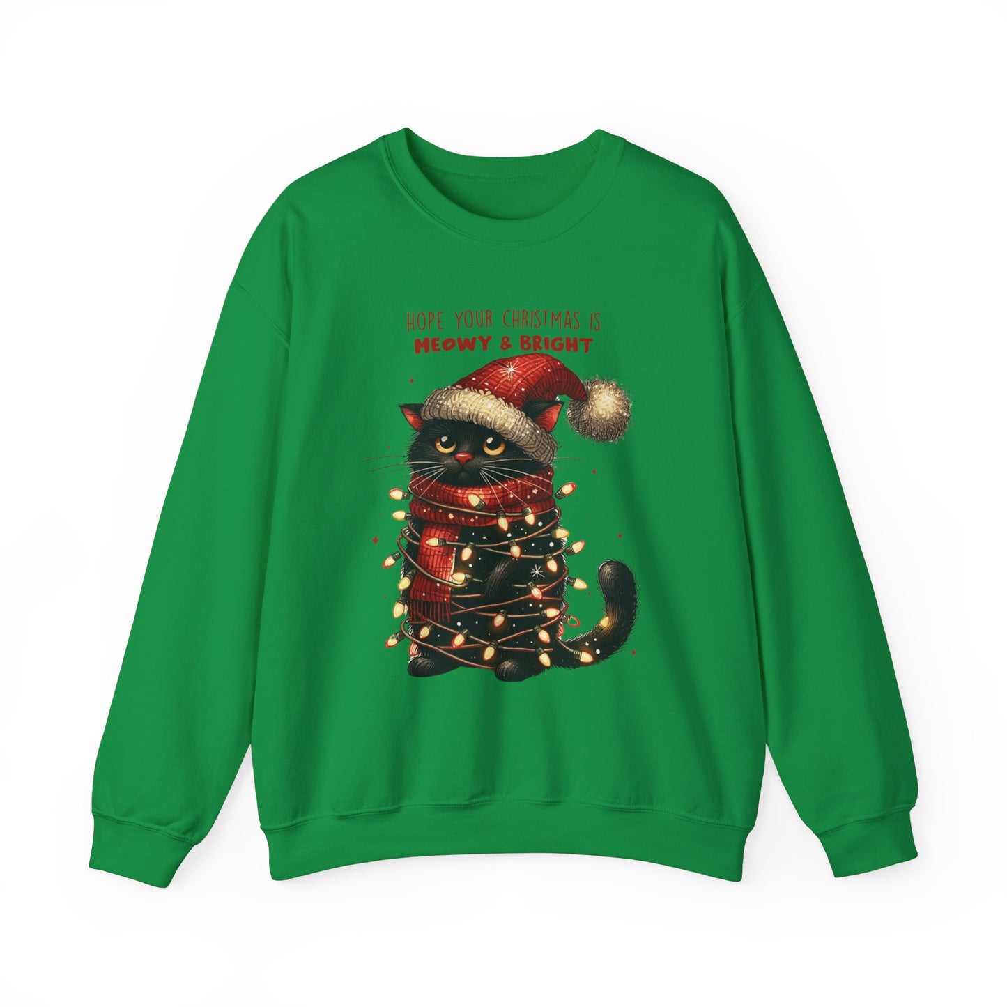 Christmas Cat Meowy & Bright Sweatshirt