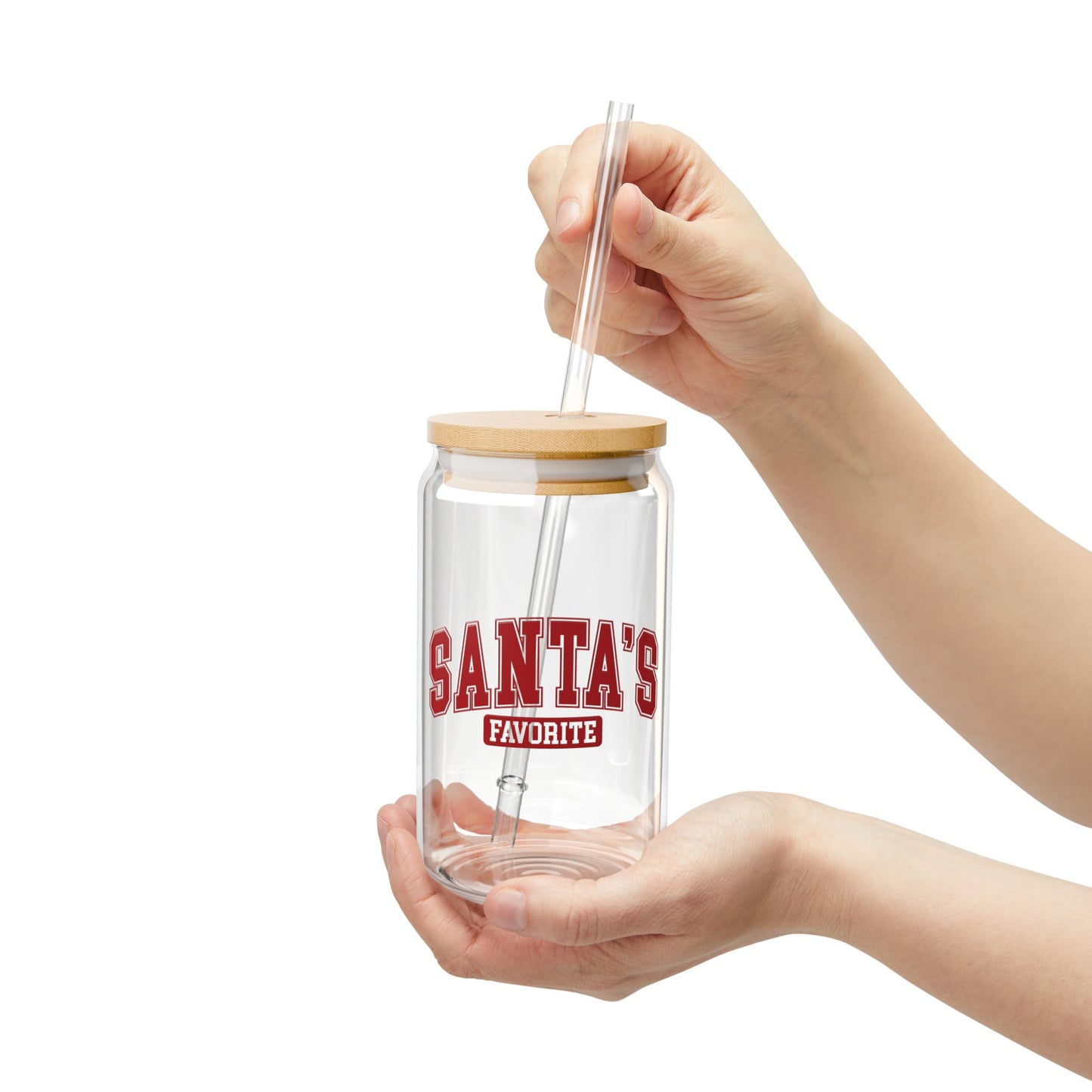 Santa's Favorite Christmas Sipper Glass