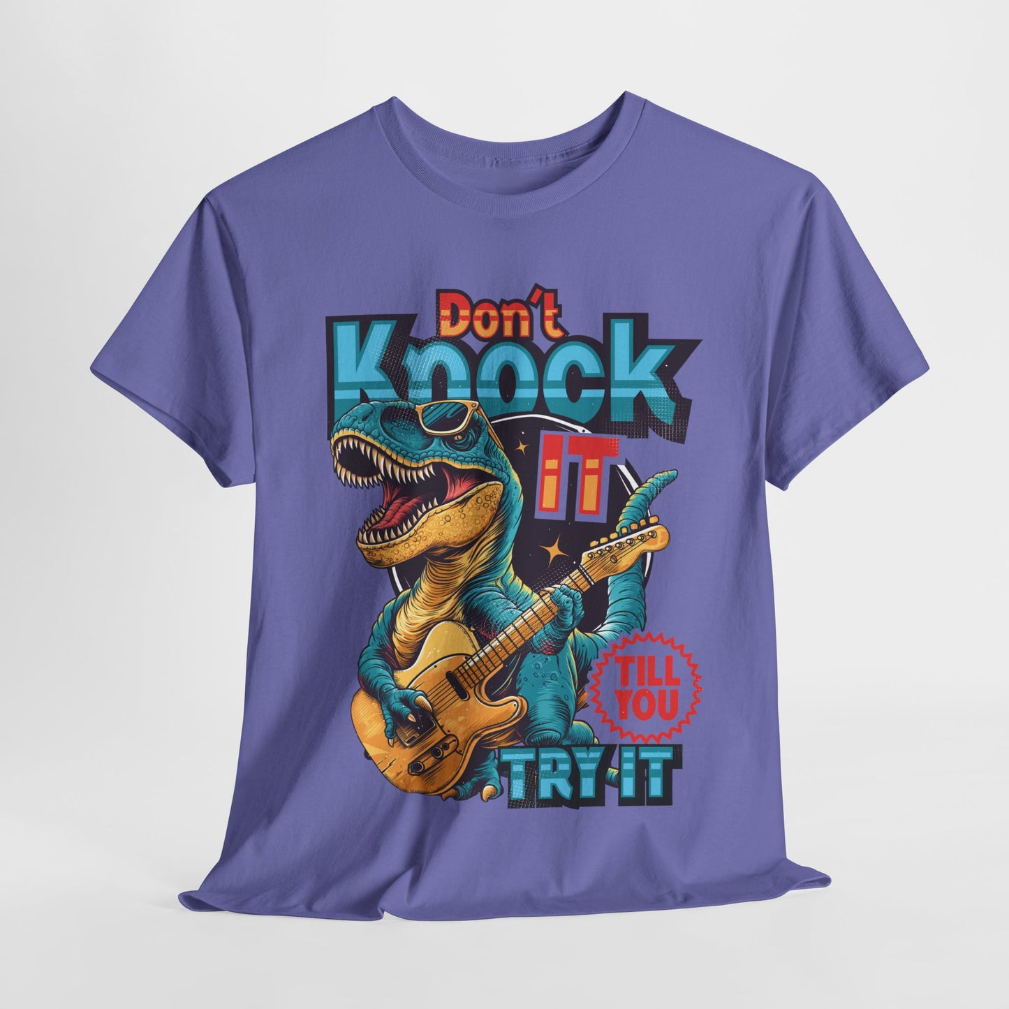 Don't Knock It Funny Dinosaur Heavy Cotton Tee