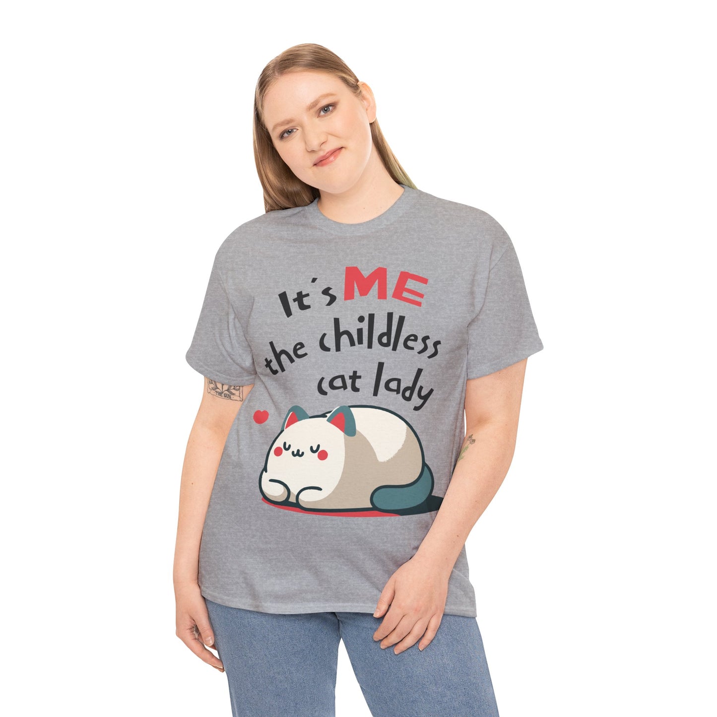 It's Me The Childless Cat Lady Unisex Heavy Cotton Tee