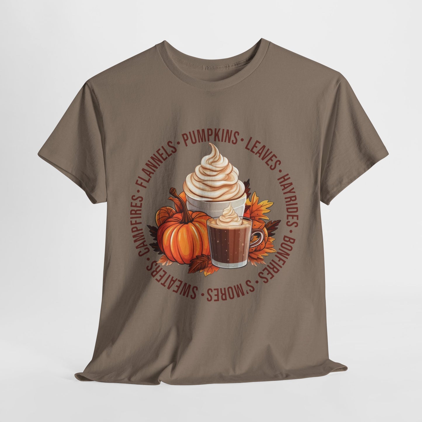 Fall Favorites Campfires Pumpkins Flannels Unisex Heavy Cotton Tee