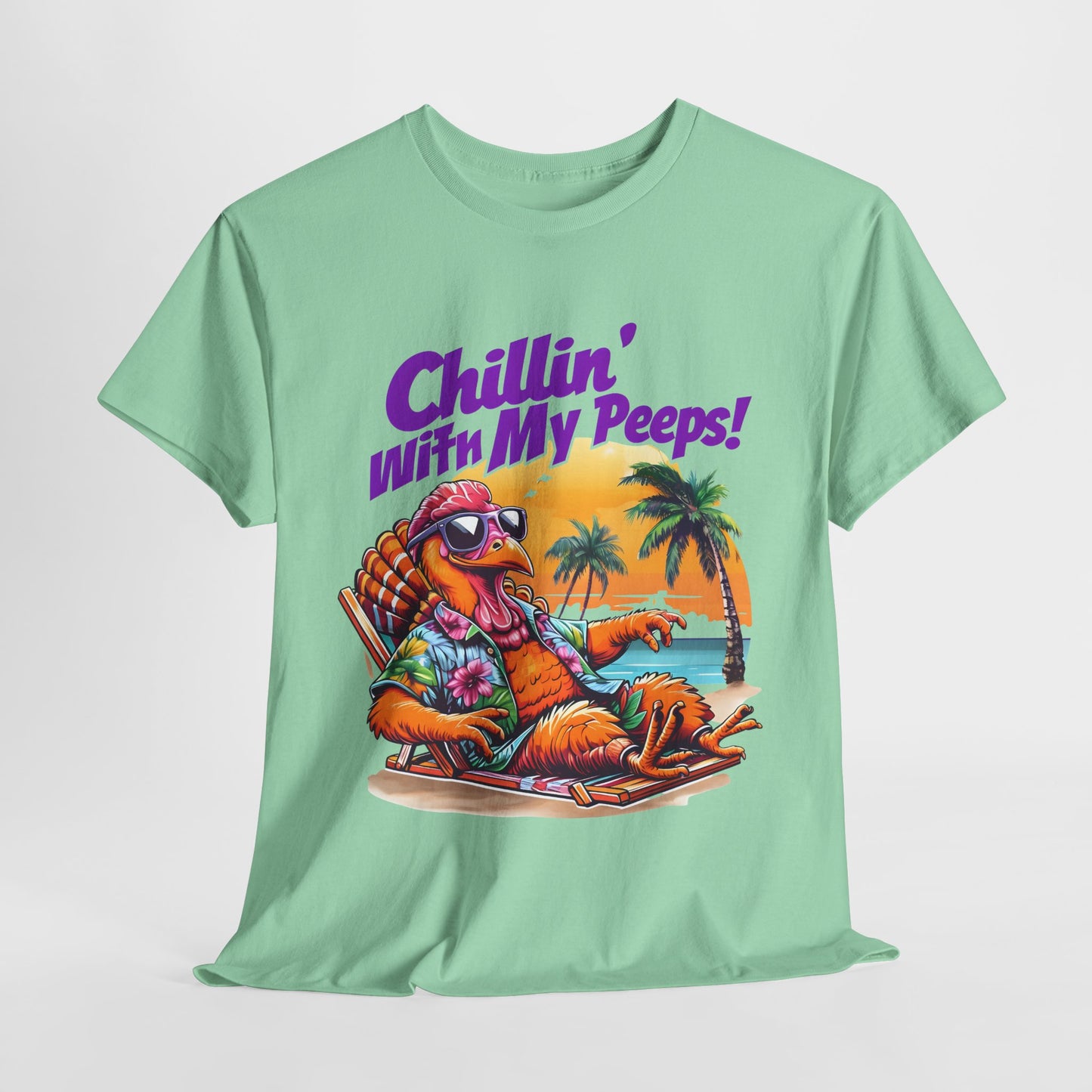 Chillin With My Peeps Funny Thanksgiving Tee