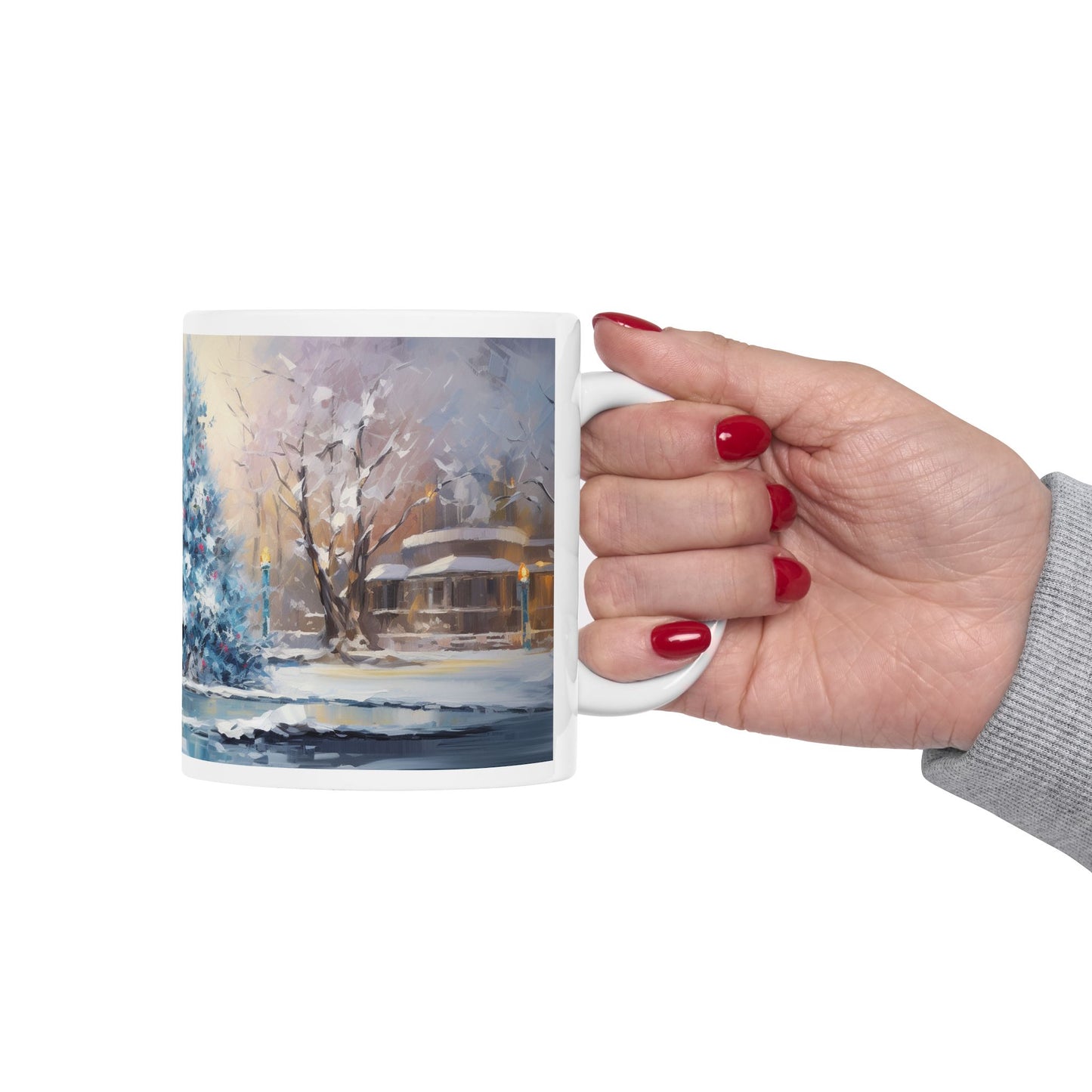 Snowy Treescape Ceramic Mug