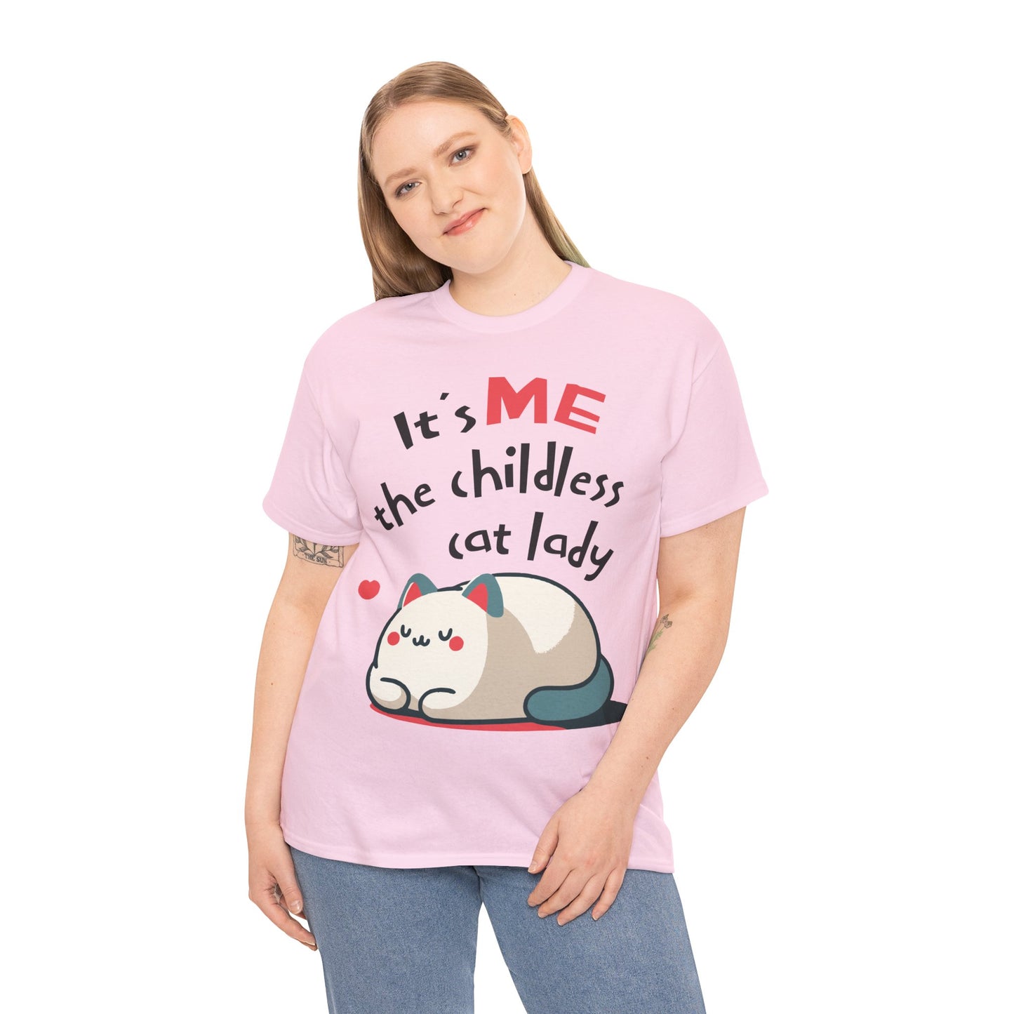 It's Me The Childless Cat Lady Unisex Heavy Cotton Tee