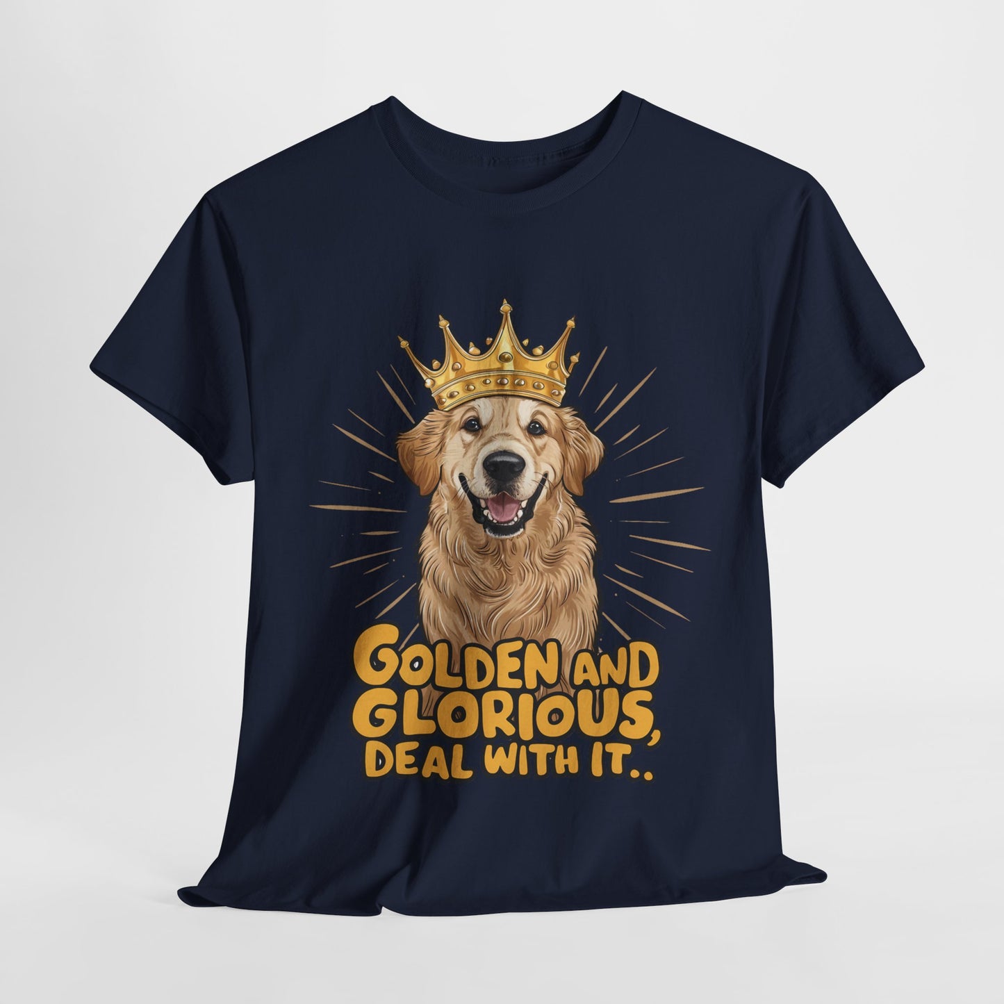 Golden Retriever Funny Dog Unisex Heavy Cotton Tee