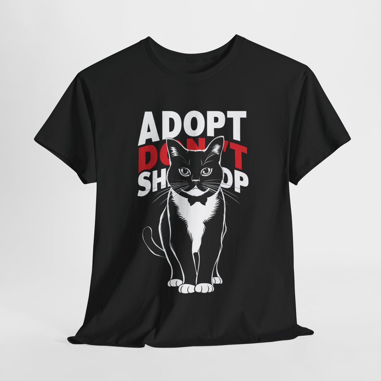 Adopt Don't Shop Cat Heavy Cotton Tee