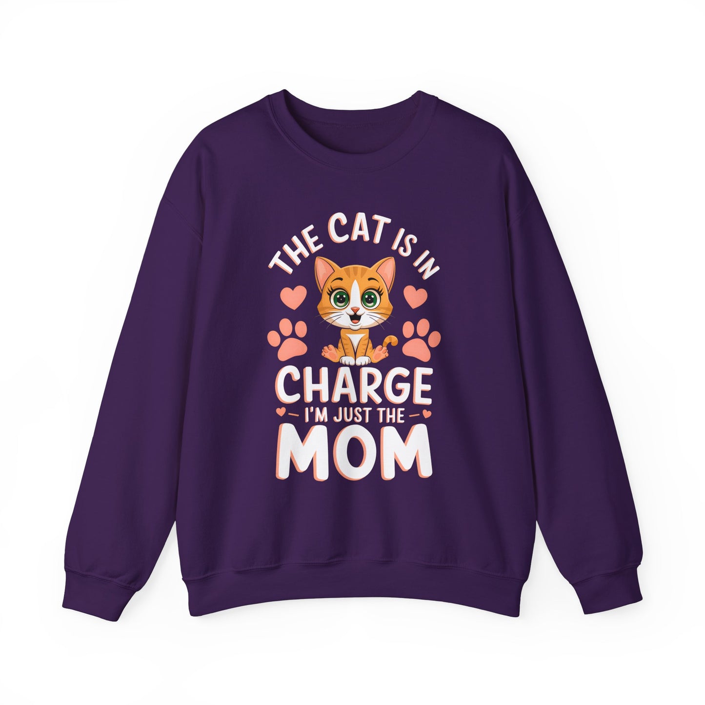 The Cat Is In Charge Funny Cat Sweatshirt