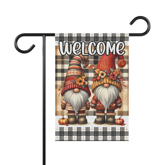 Gnome Welcome Fall Garden & House Banner