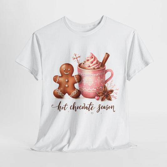 Hot Chocolate Season Christmas Heavy Cotton Tee