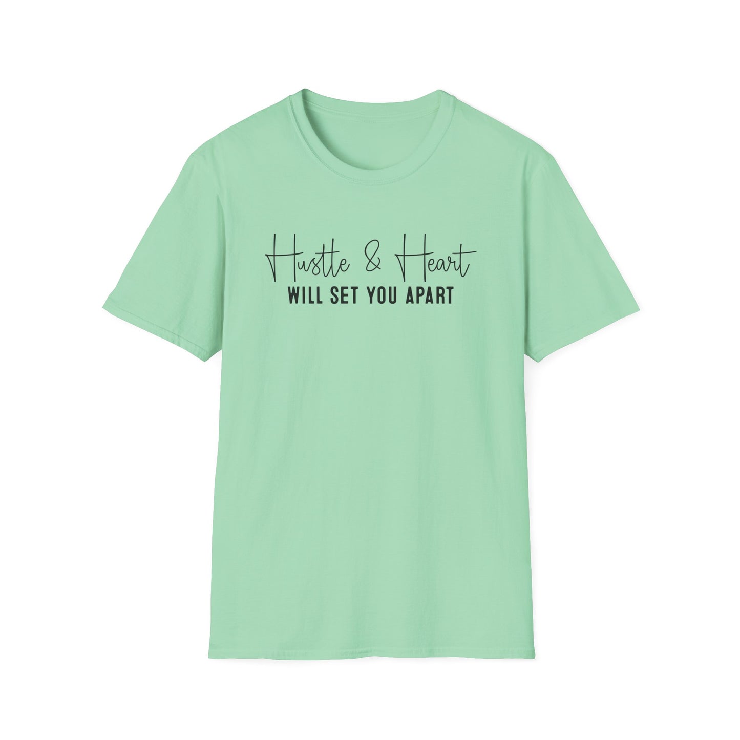 Hustle and Heart Entrepreneur Inspirational Softstyle T-Shirt