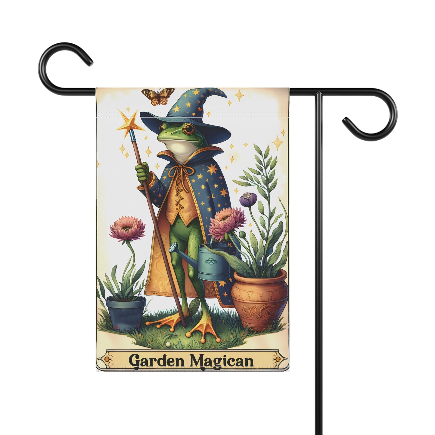 Frog Garden Magician Garden & House Banner - Style 1