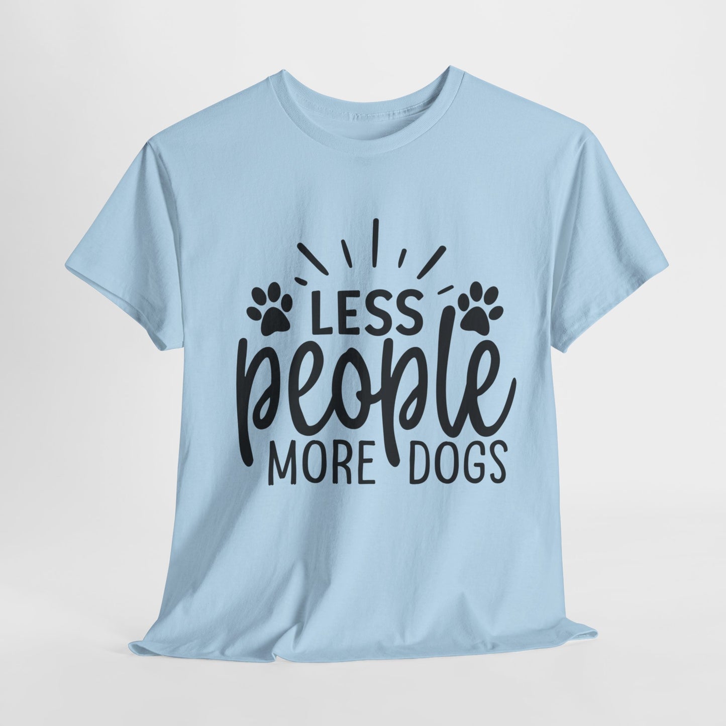 Less People More Dogs Unisex Heavy Cotton Tee