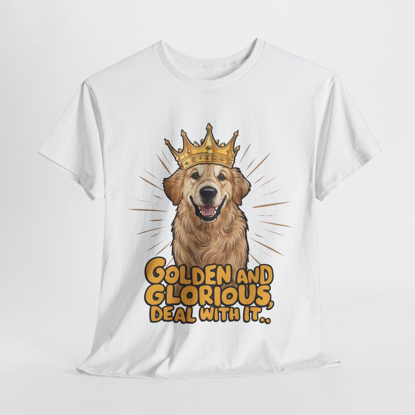 Golden Retriever Funny Dog Unisex Heavy Cotton Tee