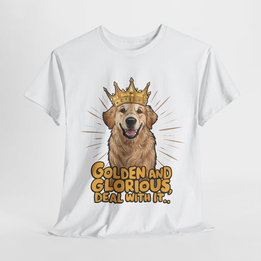 Golden Retriever Funny Dog Unisex Heavy Cotton Tee