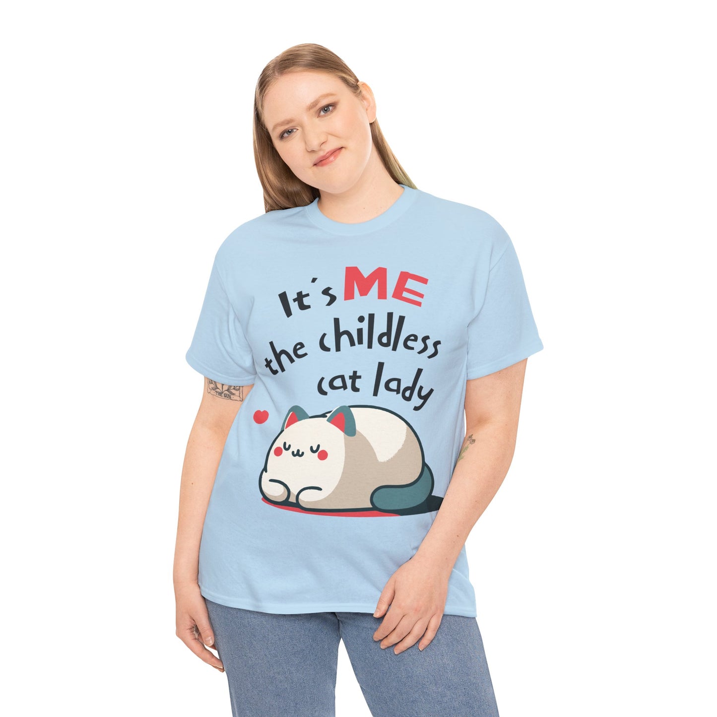 It's Me The Childless Cat Lady Unisex Heavy Cotton Tee