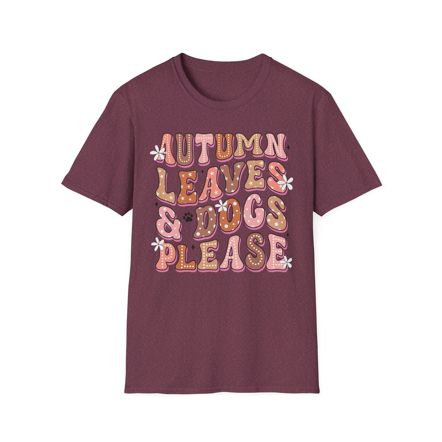 Autumn Leaves and Dogs Please Softstyle T-Shirt