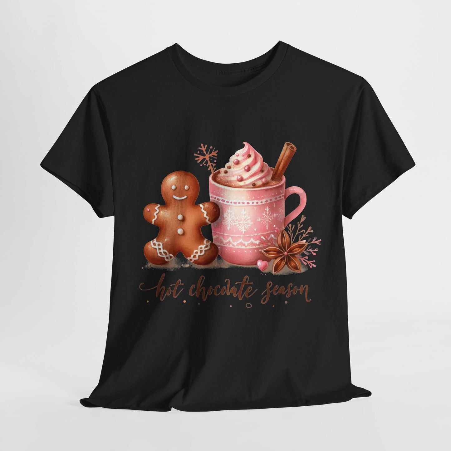 Hot Chocolate Season Christmas Heavy Cotton Tee