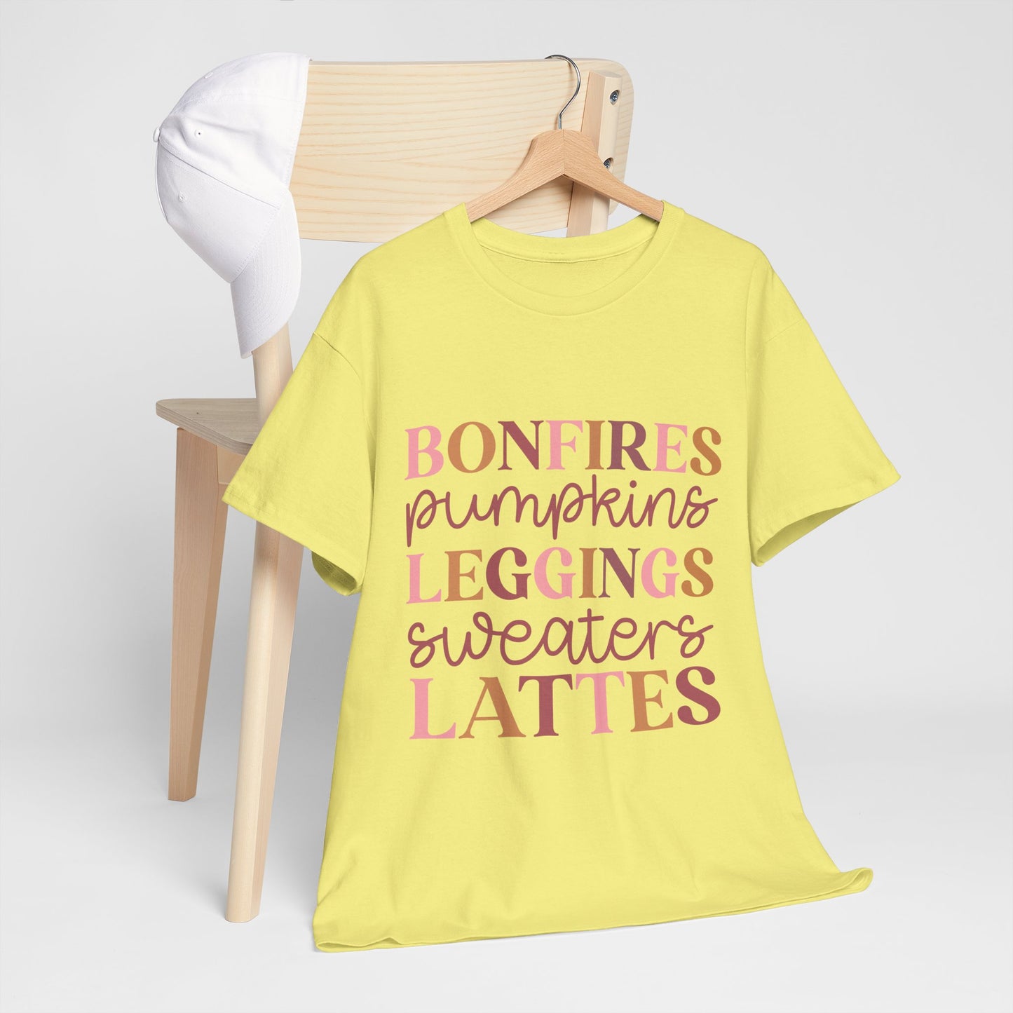 Bonfires Pumpkins Lattes Sweaters Unisex Heavy Cotton Tee