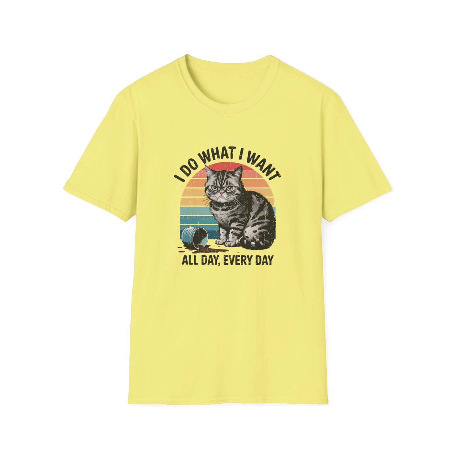 I Do What I Want Funny Cat Softstyle T-Shirt