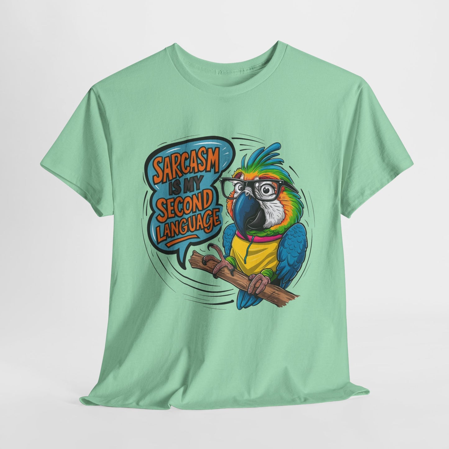 Sarcastic Parrot Unisex Heavy Cotton Tee