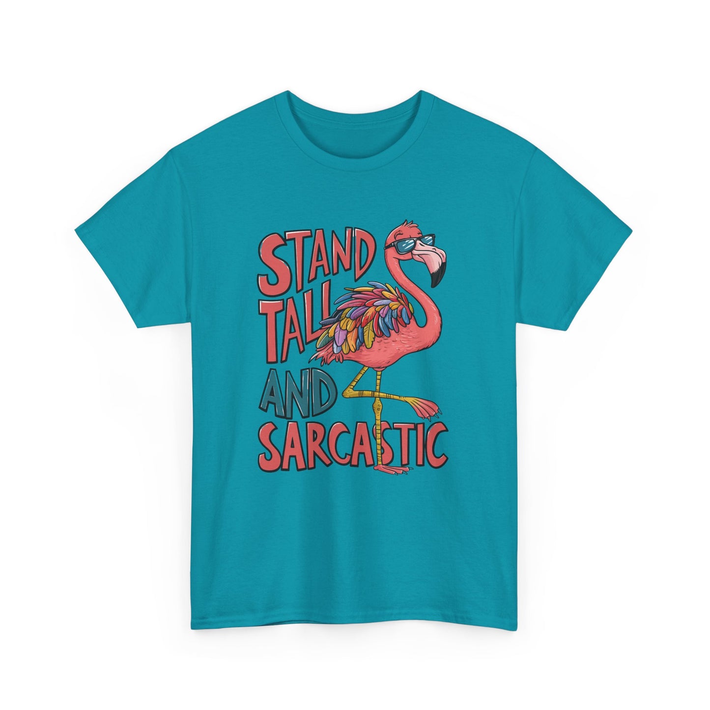 Sarcastic Flamingo Unisex Heavy Cotton Tee