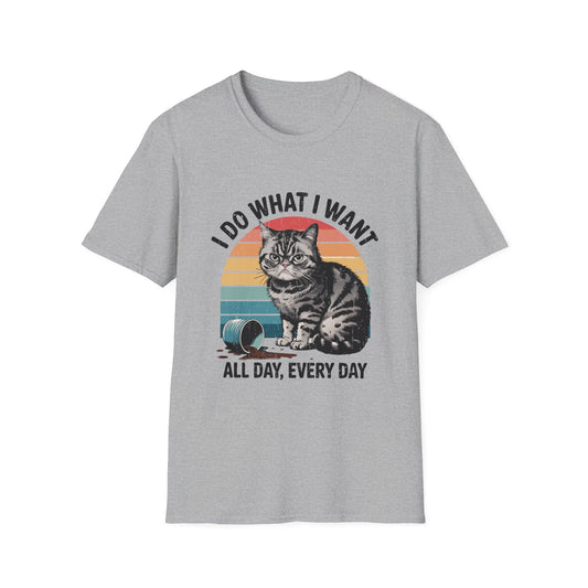 I Do What I Want Funny Cat Softstyle T-Shirt