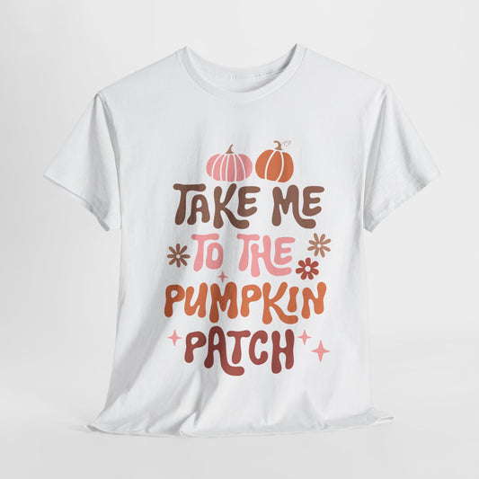 Take Me To The Pumpkin Patch Fall Unisex Heavy Cotton Tee