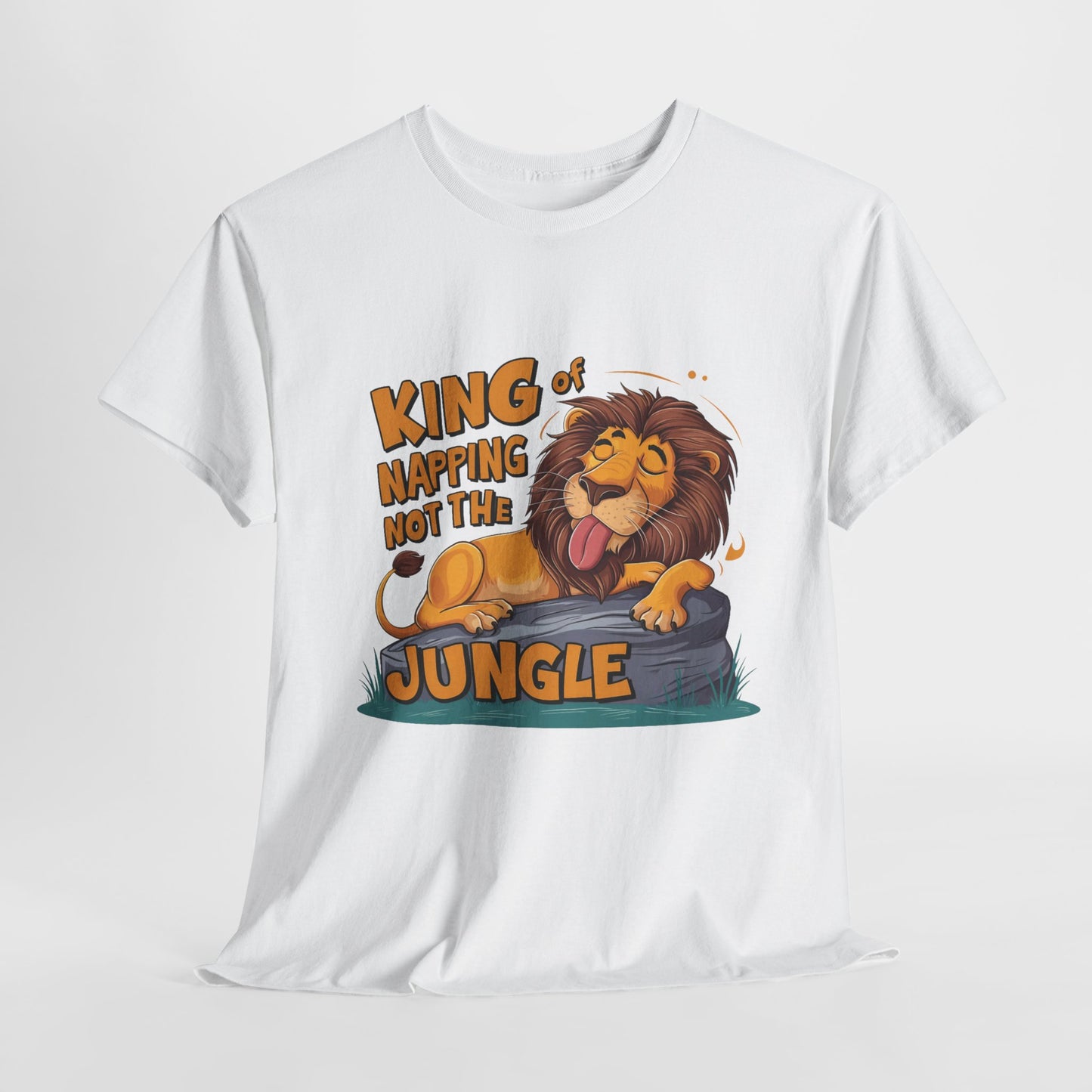 King Of Napping Funny Lion Heavy Cotton Tee