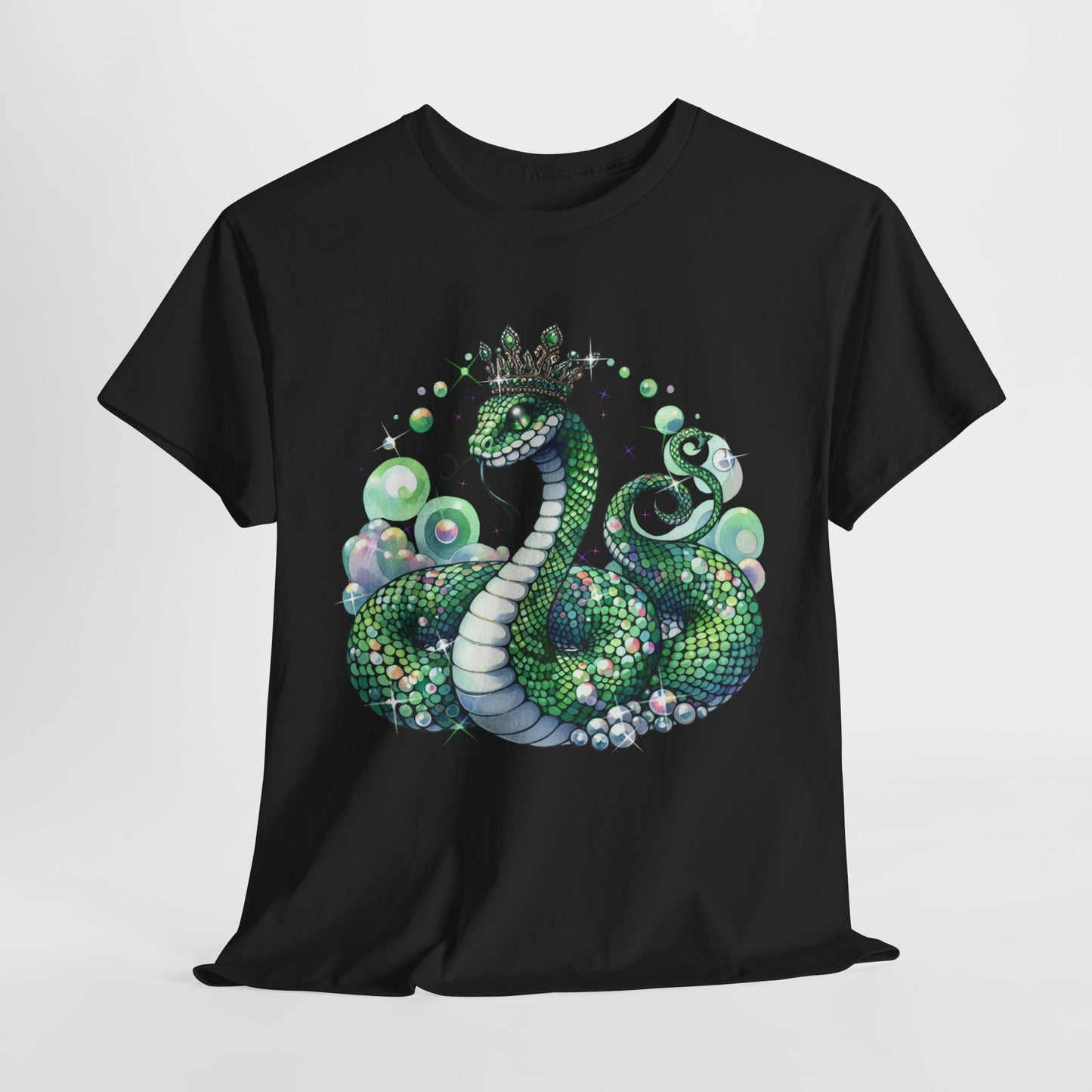 Bejeweled Green Snake Unisex Heavy Cotton Tee