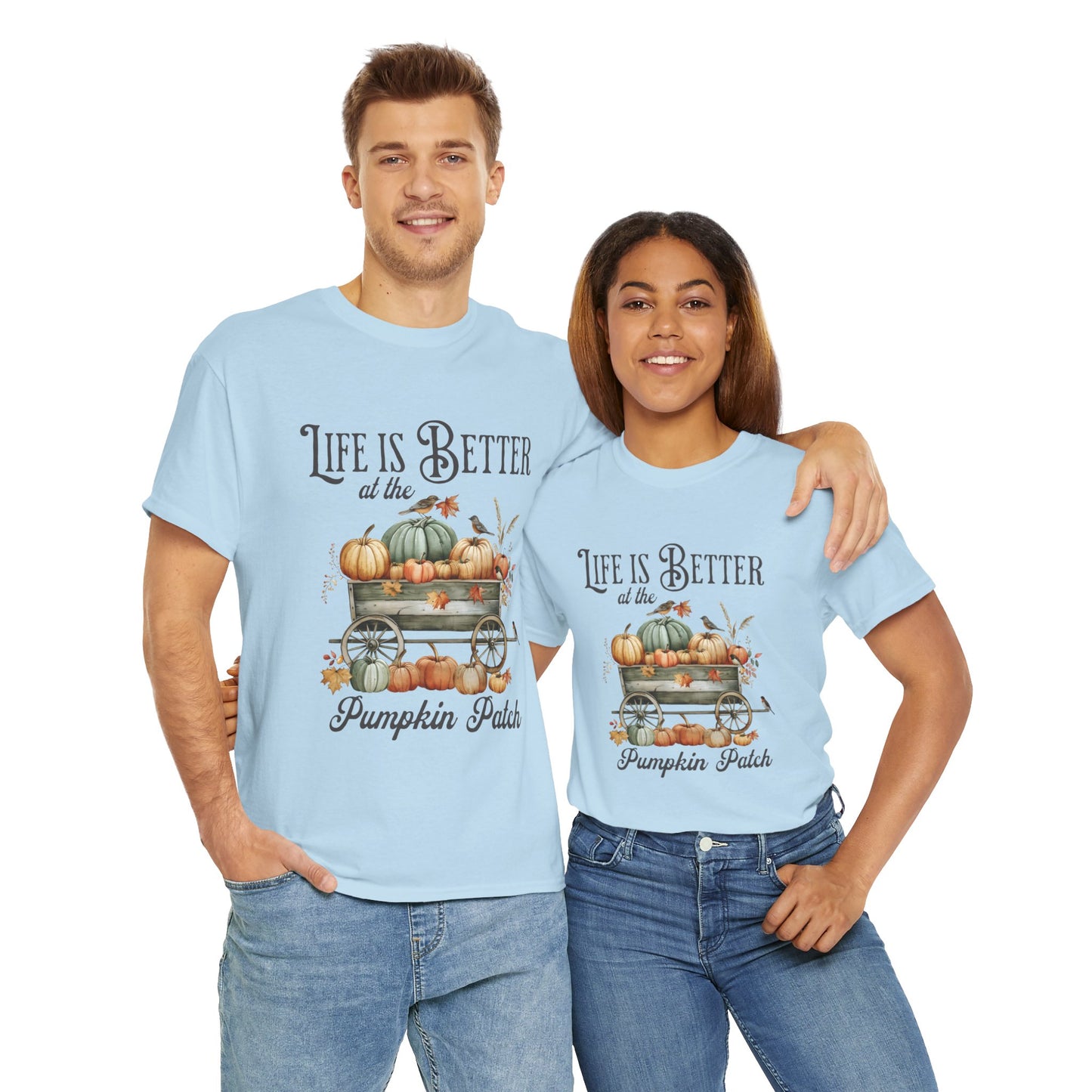 Life Is Better At The Pumpkin Patch Unisex Heavy Cotton Tee