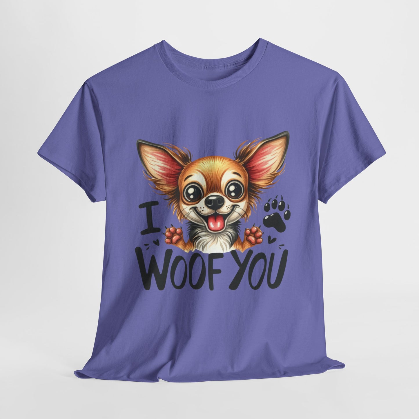 I Woof You Funny Dog Heavy Cotton Tee