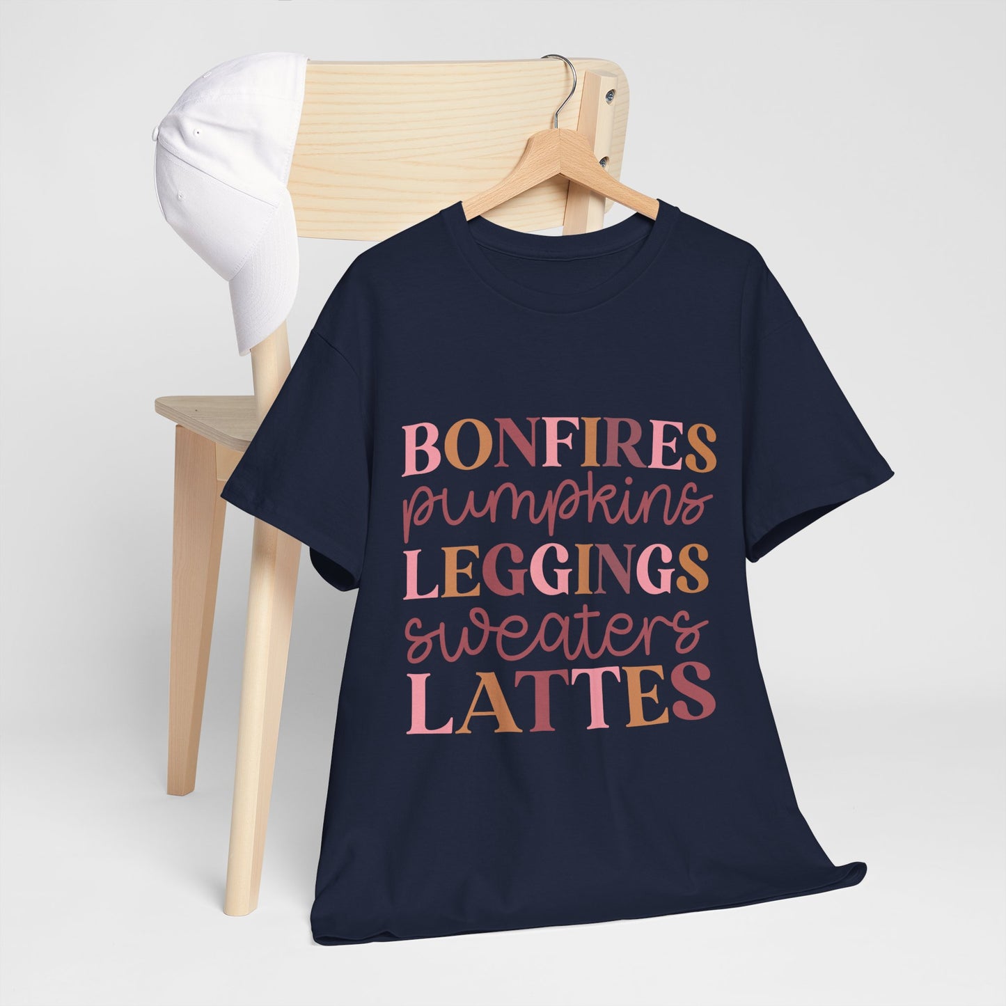 Bonfires Pumpkins Lattes Sweaters Unisex Heavy Cotton Tee