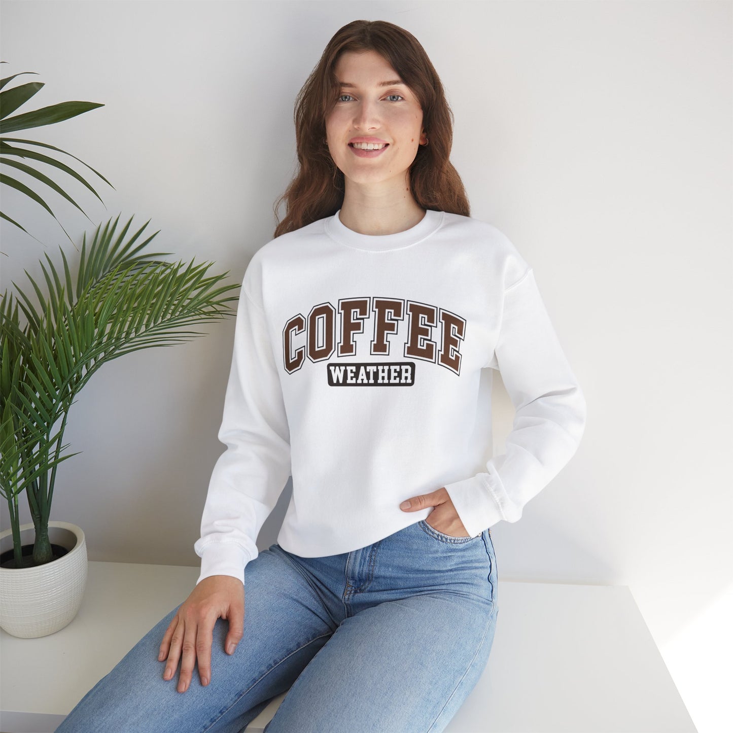 Coffee Weather Unisex Sweatshirt Dark Lettering