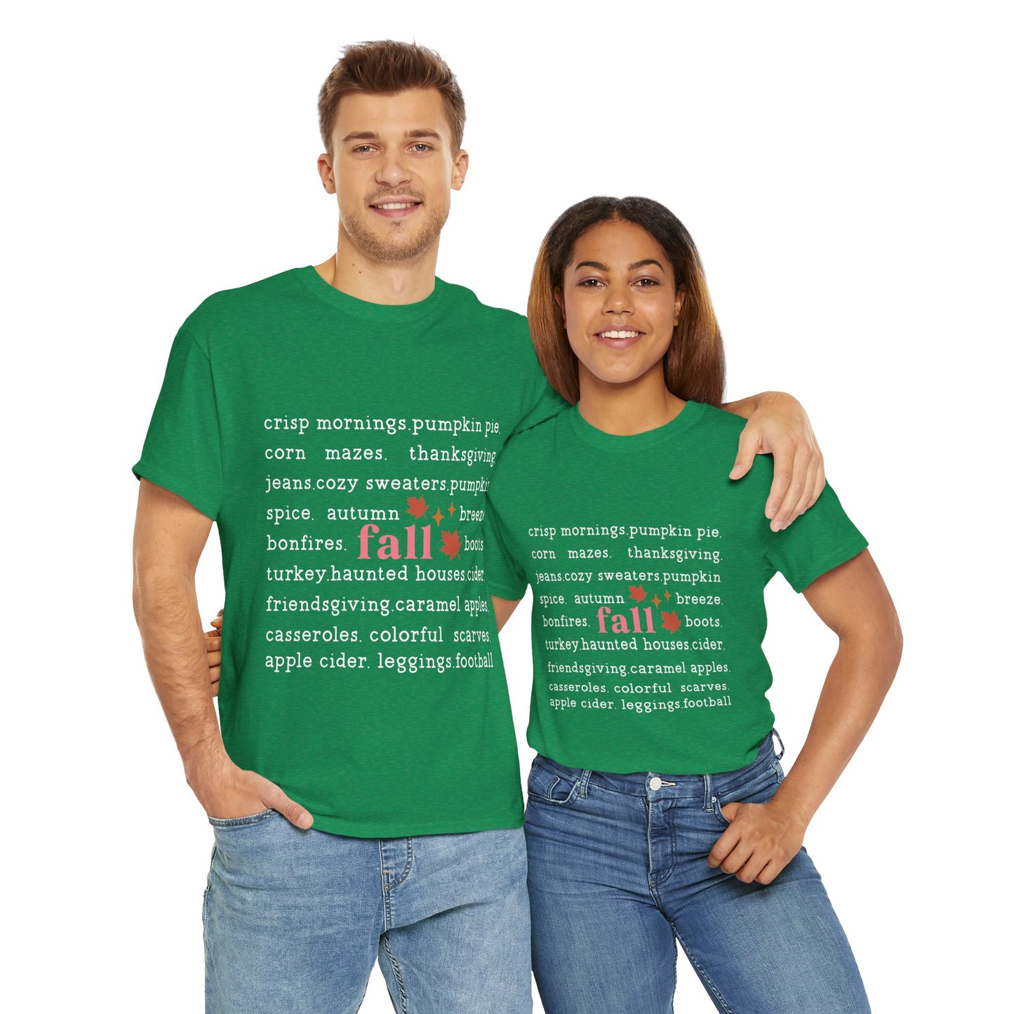 Fall Favorites White Lettering Unisex Heavy Cotton Tee