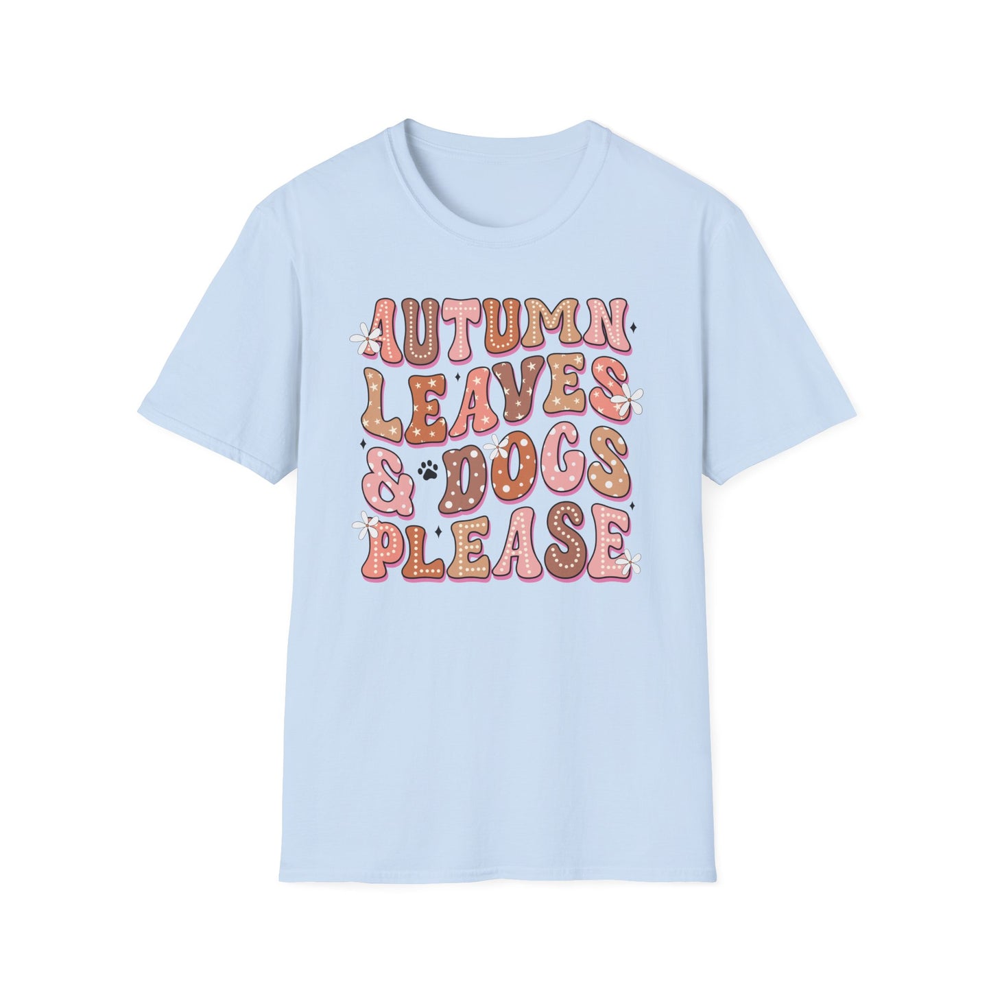 Autumn Leaves and Dogs Please Softstyle T-Shirt