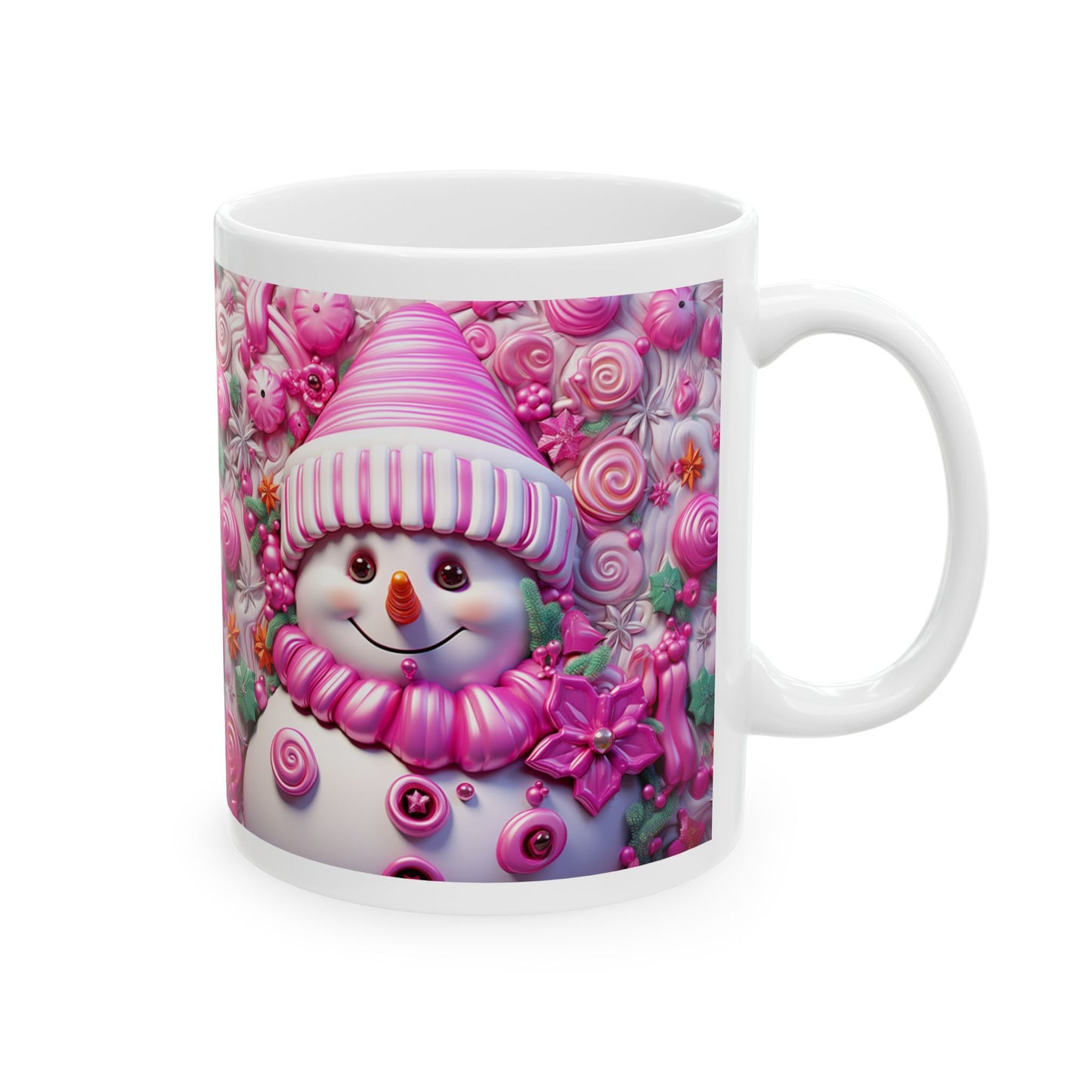 Pinky Snowman Ceramic Mug