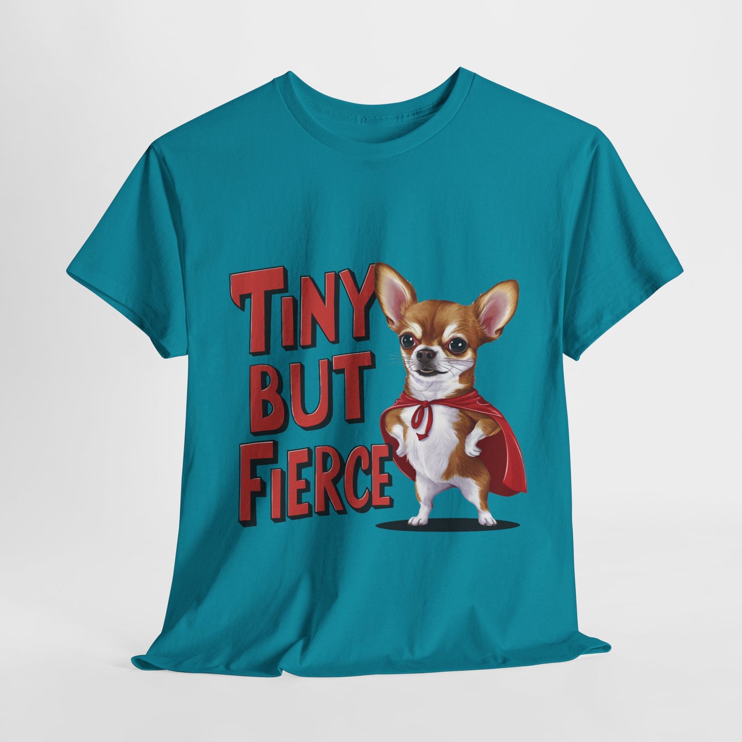 Tiny But Fierce Funny Dog Unisex Heavy Cotton Tee